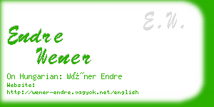 endre wener business card